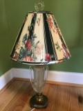 Vintage glass and brass Boudoir lamp with glass