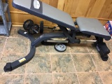 Iron grip weight bench with weights
