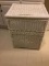 White wicker hamper