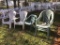 6 chairs, plastic - garden bench