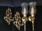 Pair of brass sconces