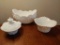 Milk glass bowls.  8 and 6 inch.