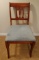 Single mahogany finish chair.  Lyre back