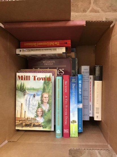 Box of fiction And nonfiction books