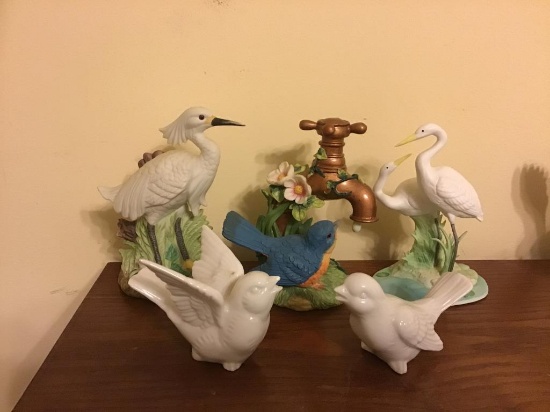 Bird figurines.  Lefton.  Othersi