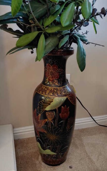 Oriental floor vase.  24 inches