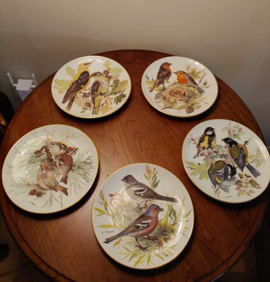 9 bird collector plates.  Tirschenreuth and one