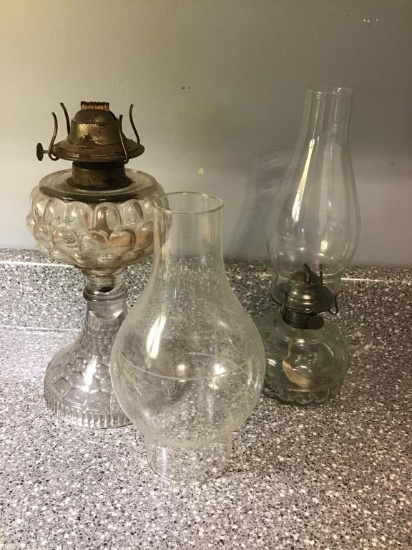 Two oil lamps