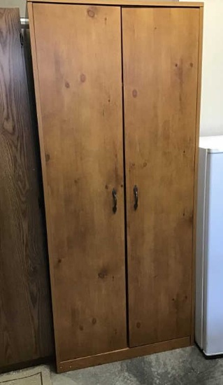 32 x 72 armoire.  Wooden