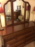 Lexington bedroom suite.  Mirrored dresser, 2