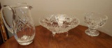 Misc glassware lot.  Pressed glass