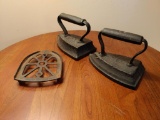 Pair sad irons with trivet