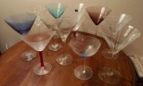 12 martini and stemmed glasses.  Mikasa and