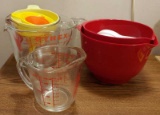 Mixing and measuring bowls, pitchers