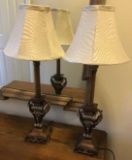 Pr 22 inch ornate lamps