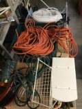 Electrical items, cords and crates
