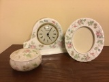 Wedgewood dresser set.  3 miniature dresser boxes