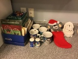 Christmas lot.  Cards, mugs, musical nativity