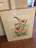 Framed poppy print.  2304 x 29 inches