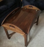 Mahogany finish butler coffee table