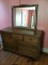 Maple Dresser. Three Over Four Drawer With Mirror