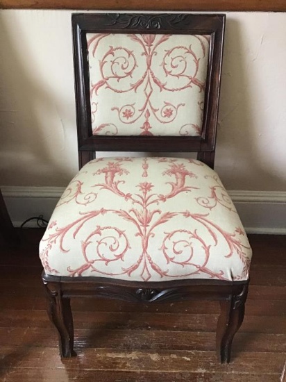 Rosewood Side Chair. Upholstered