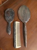 Lovely Brush, Comb Mirror Set. Mirror Is Marked