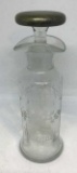 Etched Oil And Vinegar Cruet. 7 Inches With