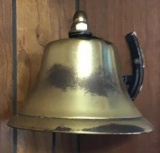 Wall Hung Brass Bell. Vintage. 5 Inches Tall