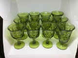 Green Stemware, 12 Pcs. 3 Highball Glasses