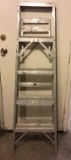 White A Aluminum Step. Ladder 5 Ft