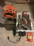 Tool Lot. Tool Box, Cord Reel, Breakers, Various