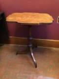 Candlestick Table. 29 Inches Tall. Serpentine top