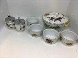 Royal Worcester Porcelain Pieces. Ramekins,