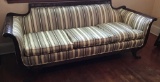 Victorian Highly Carved Sofa. New Upholstery.