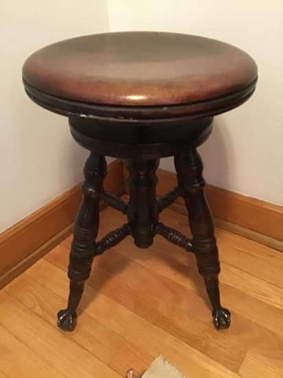 Heavy Ball Claw Foot Organ Stool