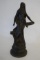 Bronzed Metal Statue of a Lady Signed Aug Moreau 18341917 H 60cm approx