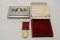 Gold Metal Medal possibly Masonic Together with Aluminium Cigarette Case