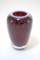 SONJA 1986 Blown Glass Vase With Purple Rim Height 16cm