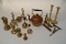 A Collection of 19th  20th Brass Wear including Copper Kettle on Brass Stan