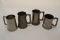 Four Pewter Tankards Two Chinese One Cornish OneEnglish