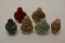 A Collection of Five Chinese Miniature Carved IvoryIvorine Scent Bottles