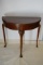 1920s Reproduction Demilune Mahogany Card Table on Cabral Leg the Centre Le