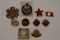 A Small Collection of Military Brass Badges including RAF The Kings Badge L