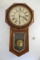 19th  20th Century Large Ansonia Drop Dial Regulator Chiming Wall Clock Oct