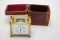 Cased French Carriage Clock H 12cm x W 10cm x D 5cm approx