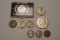 9 American Coins Some Silver including Boxed Silver Kennedy Half Dollar 196