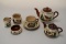 Torquay Pottery Motto Ware Lands End Tea Set 6 in all