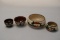 4 Torquay Pottery Motto Ware Bowls One Footed
