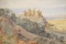 ARTHUR REGINALD SMITH 1870  1925 View of Castle on Hillside Watercolour Uns